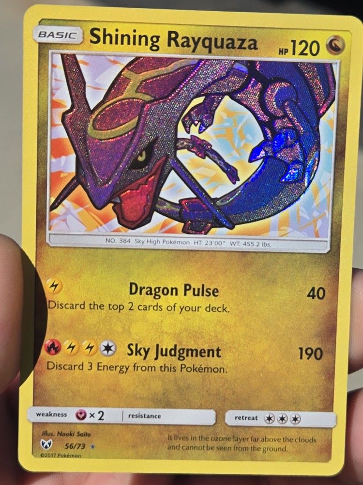 Shining Rayquaza Pokémon Card