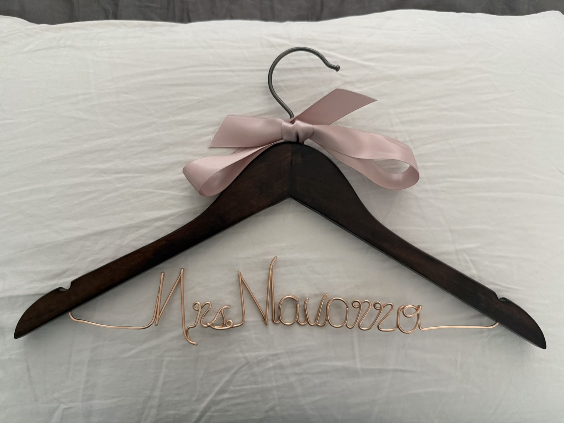 Bridal Wedding Dress Hangar- “Mrs. Navarro”