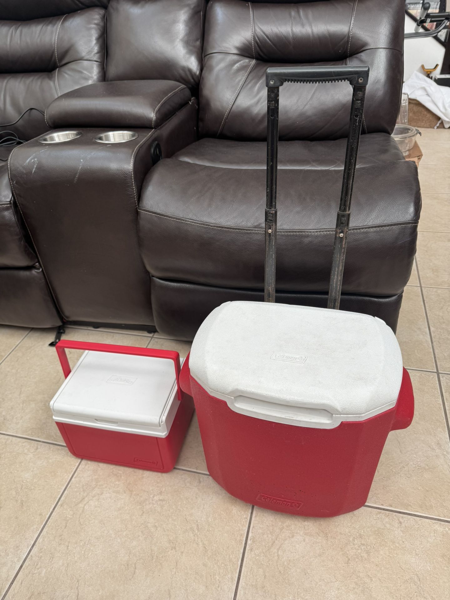 Coleman 16 qt Wheeled Cooler + Coleman 5 Qt Cooler