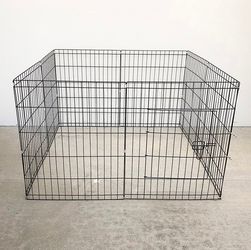 (New in box) $44 Foldable 30” Tall x 24” Wide x 8-Panel Pet Playpen Dog Crate Metal Fence Exercise Cage Play Pen