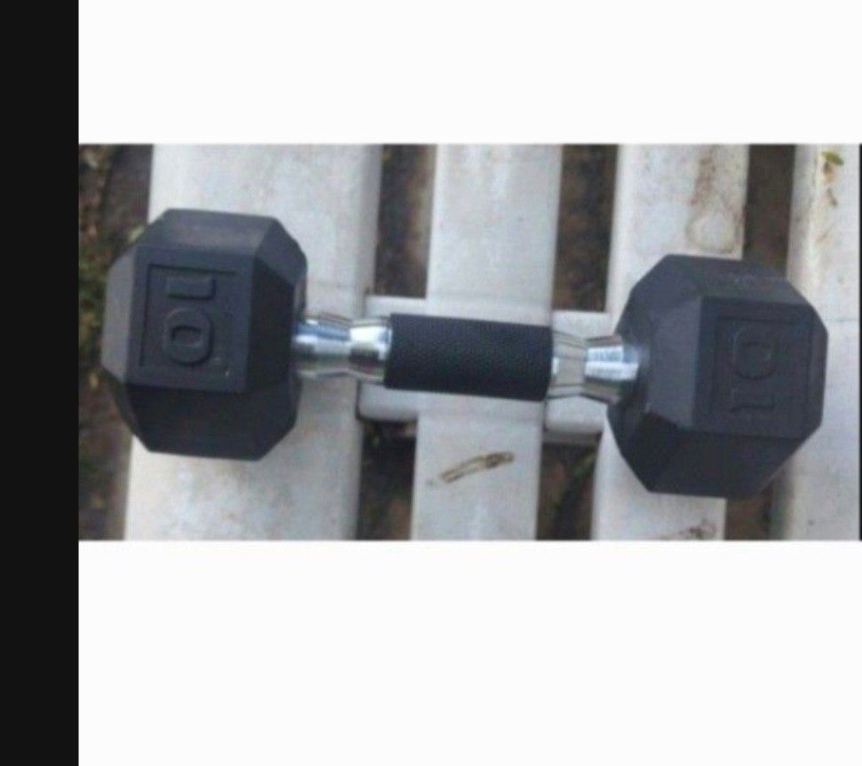 🔥 Single CAP 10 lb Dumbbell Hex 10 Lbs Weight BRAND NEW🔥