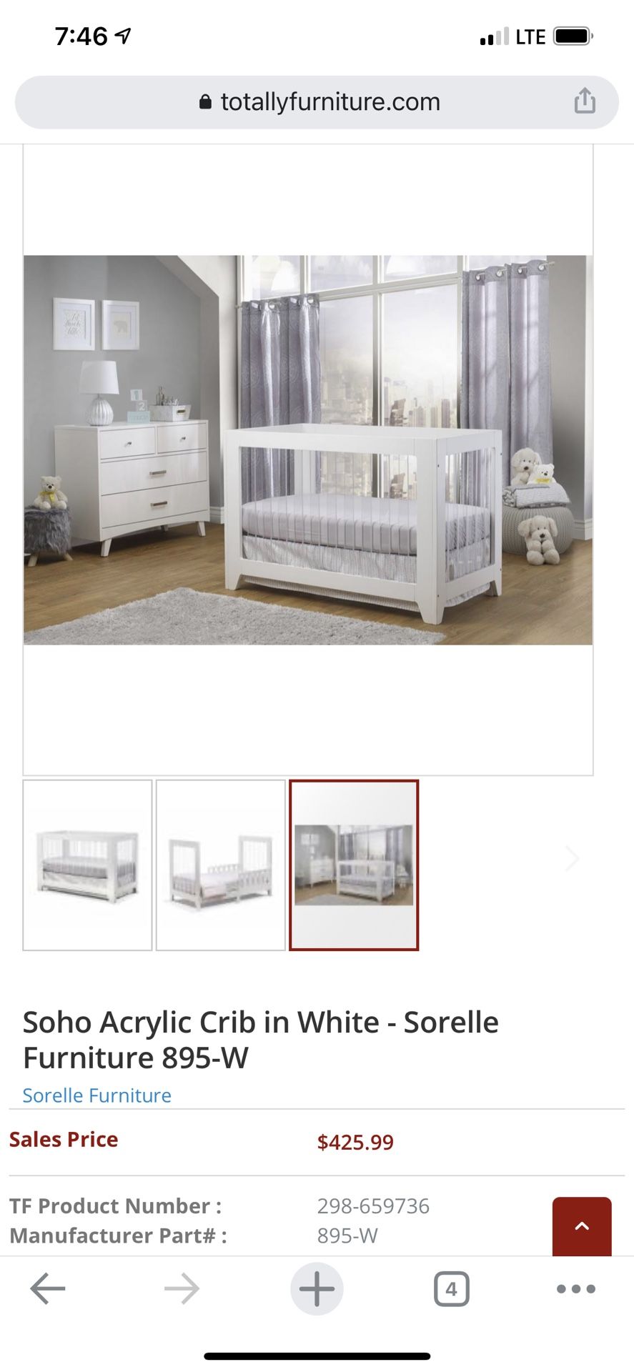 Soho Acrylic Crib