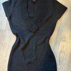 Black Knit Top Size Large