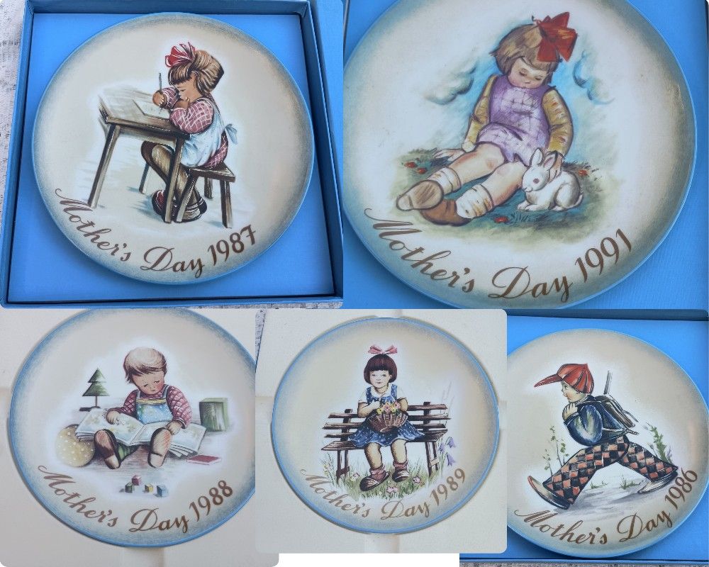 Knowles Mother's Day 5 Plate Lot