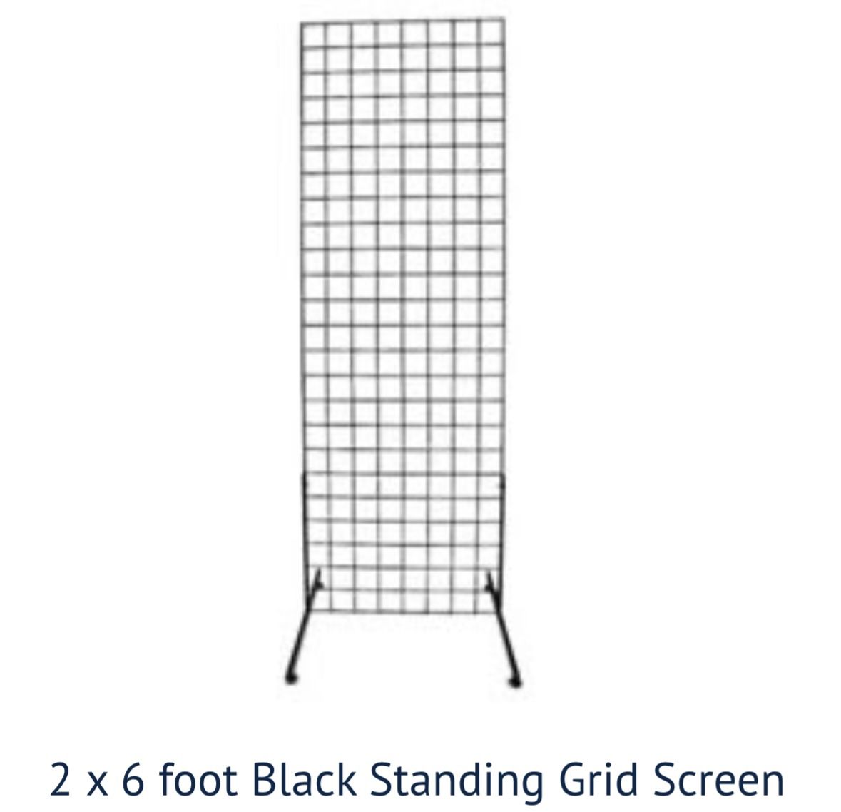 Black Standing Metal Wall Grid