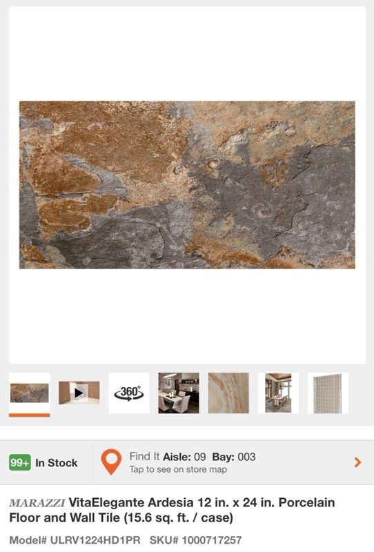 Marazzi VitaElegante Ardesia 12 in. x 24 in. Porcelain Floor and Wall Tile