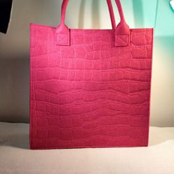 Women's Wool Large Handbag/Tote Pink 