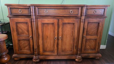 Wood Sideboard Buffet Cabinet with Drawers