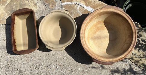 Set of 3 Clay Baking Dishes