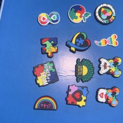 12  Cute Puzzle and Autism Theme Shoe Charms Set, Suitable for Crocs
