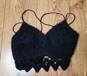 Willow & Root Women's Black Lace Bralette Size 1X