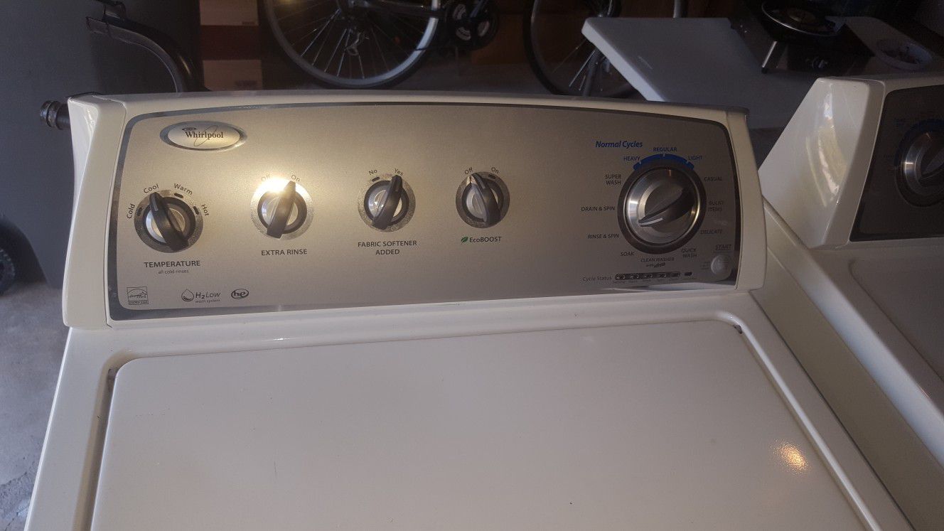 Whirlpool brand washer and gas dryer