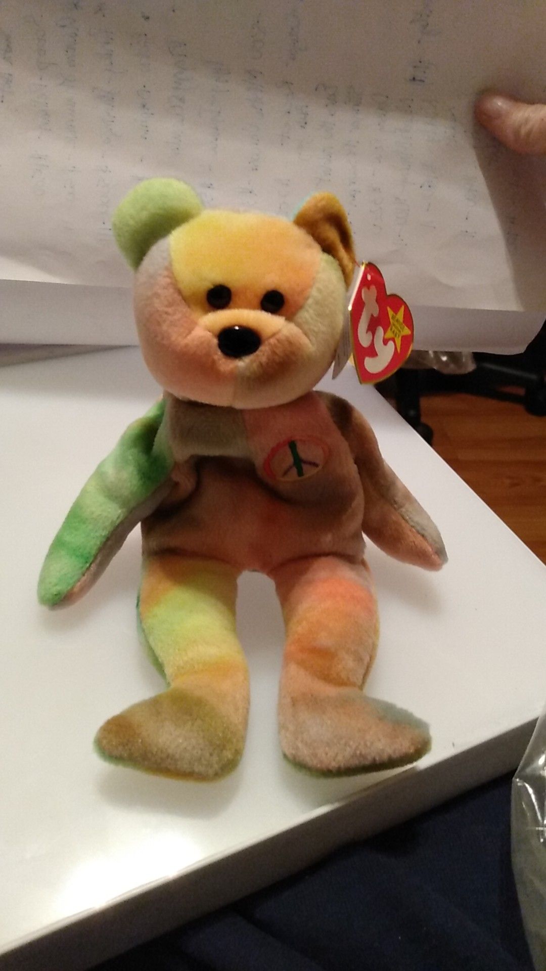 Vintage and Rare Ty Beanie Baby Peace Retired with Errors