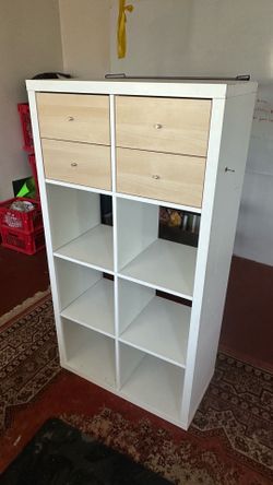 Kallax shelf with removable drawers