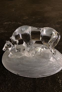 Glass horse with his colt