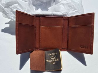 Coach Water Buffalo Leather Trifold Wallet - Vintage New Condition