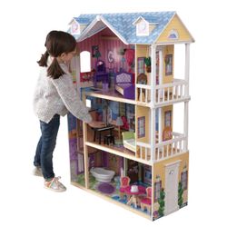 KidKraft My Dreamy Dollhouse with Lights & Sounds, Elevator and 14 Accessories