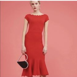 Like new! Rachel Parcel elegant red midi dress  size medium