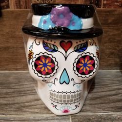 Day of the Dead Talavera Ceramic Canister