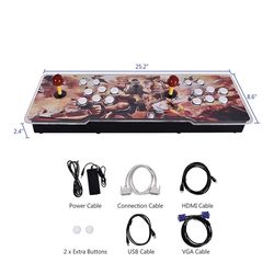 FVBADE [26800 Games in 1 40S Pandora Box Arcade Game Console for PC & Projector & TV,3D Games 1-4 Players Double Joystick Favorite List Game Category