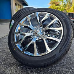 New 22' Chrome Ford Expedition F-150 Wheels 6x135 Highway Tires 