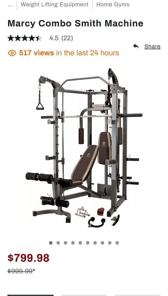 Marcy Smitch machine with weight plates and x2 other benches