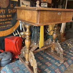 Old End Table Veneer Is Coming Off 30 Inches Tall By 23 Wide Drawer 16 Deep 