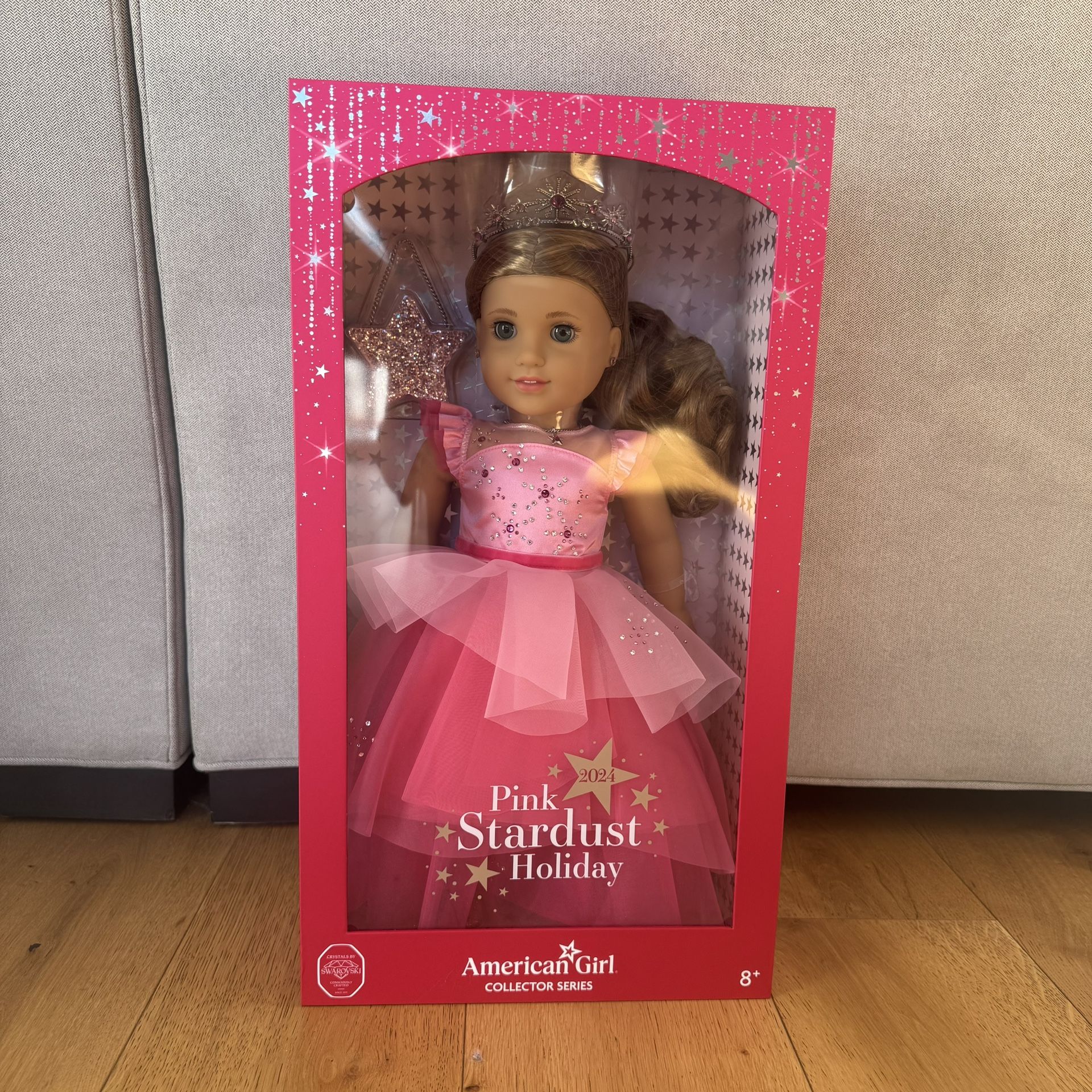 American Girl 2024 Pink Stardust Holiday Collector Doll Swarovski Crystals LE