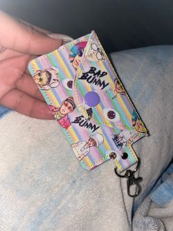 Brand new bad bunny wallet keychain