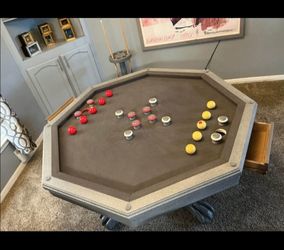 Bumper Pool Table Poker Dinning Table All In One