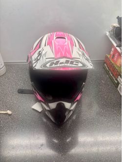 Kids Small HJC Pink Motor Bike Helmet