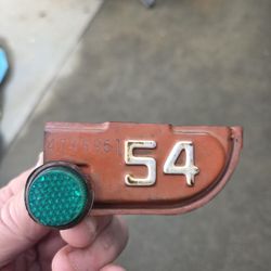 ONE 1954 DMV Tag 