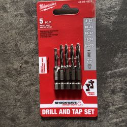 Milwaukee drill and tap set bits 5 pack