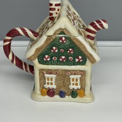 Sakura Debbie Mumm Christmas Teapot Gingerbread House Original Box*