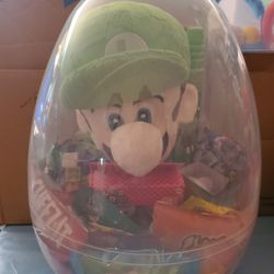 Luigi Plush Backpack Egg  Basket