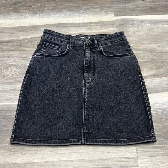 Zara black denim skirt size small