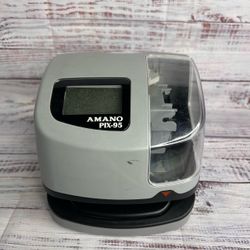 Amano PIX-95/A421 Electronic Card Punch - Time Clock NO KEY UNTESTED
