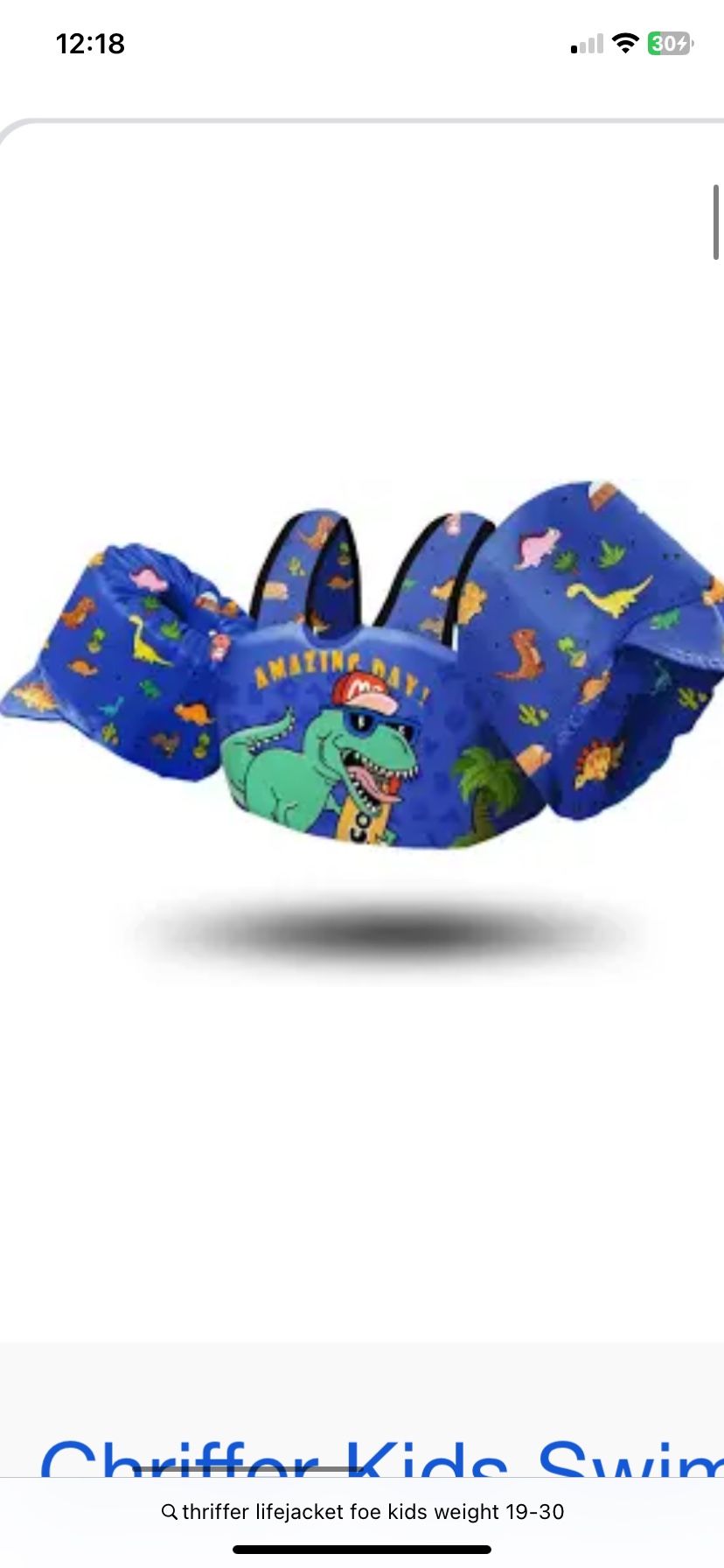 Chriffer Kids Swim Vest Life Jacket for 30-55 Pounds Boys and Girls, Toddler Floaties with Shoulder Harness Arm Wings for 2,3,4,5,6,7 Years Old Baby