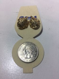 Gold Plated Oval Earrings