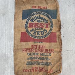 Vintage Pillsbury Burlap Grain Sack 