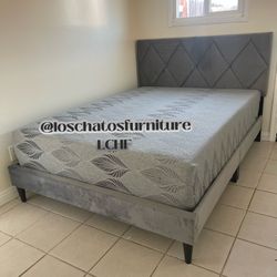 Full Size Bed Frame With Mattress 