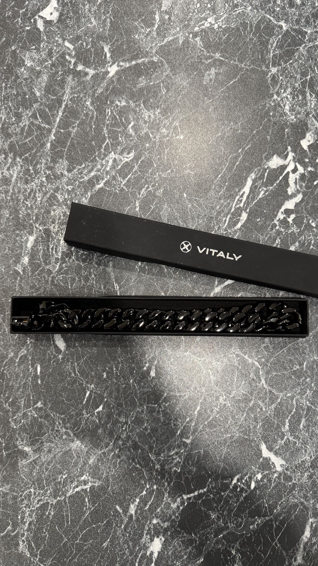 Vitaly Polished Black Cuban Link Necklace — 22 Inch Stainless Steel — Pick Up Today in Marlborough MA!