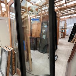 Anderson black glass door 37”x95 in swing
