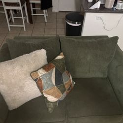 Green Couches Love Seat And 3 Seater