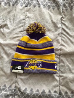 New Lakers Beanie Yellow / Purple