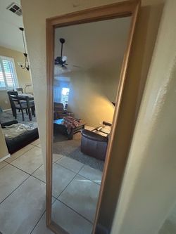 Full Length Floor Mirror Wood Frame