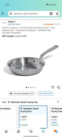 Made In Madein 8 Inch Stainless Steel Pan And Silicone Protector