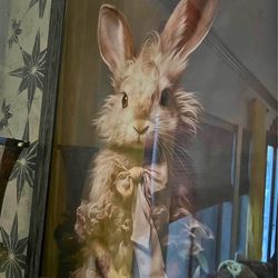 large Easter, bunny, rabbit, vintage picture
