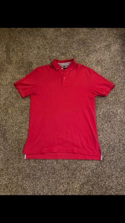 Men's Tommy Hilfiger Red Polo Short Sleeved Shirt