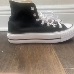 Size 8.5 Black Platform Converse